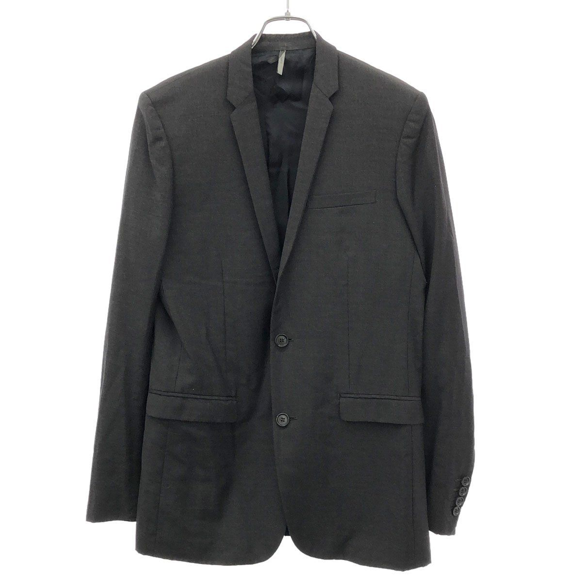 Dior HOMME ディオールオム ナローラペル 2Bテーラードジャケット チャコール 46