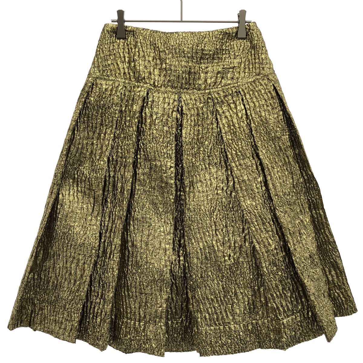Simone Rocha シモーネ ロシャ シワプリーツラップスカート ゴールド
