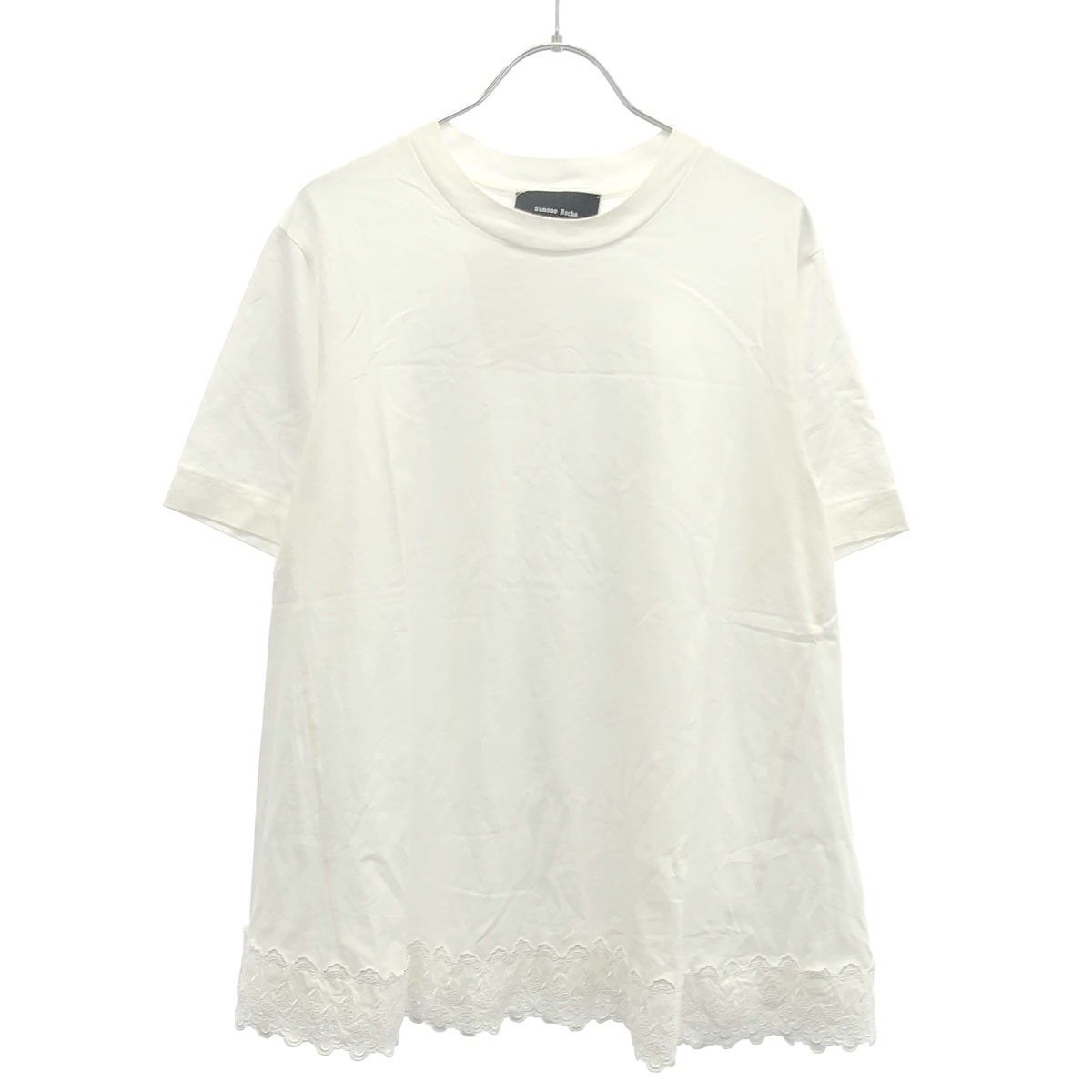 Simone Rocha シモーネ ロシャ レースドッキングフレアTシャツ ホワイト XS