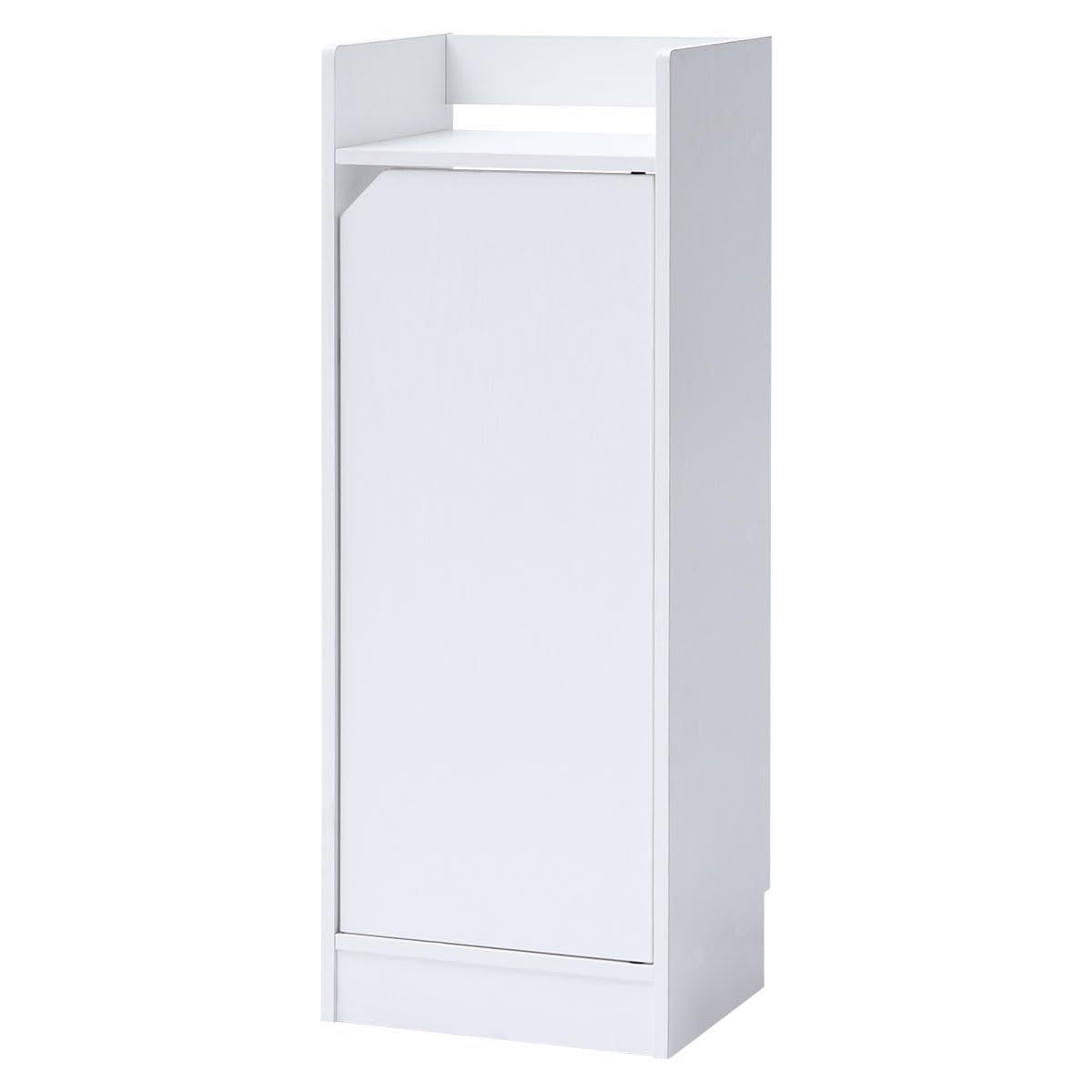ぼん家具 ルーター収納ボックス 扉付き 2段 幅30.2×奥行23.9×高さ80.2cm ケーブルボックス wi-fi収納 コンパクト 電話台 ホワイトｍａ