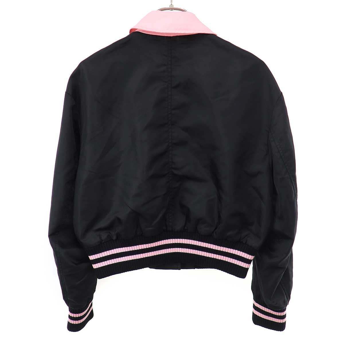 miu miu ミュウミュウ 19SS キャットワッペンサテンスタジャン ML545