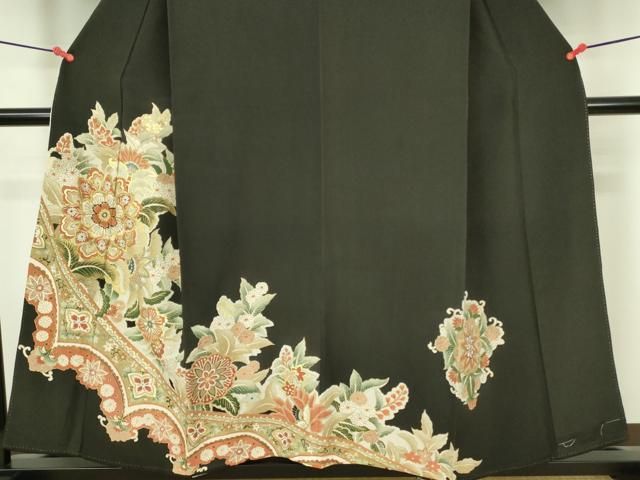平和屋着物○豪華黒留袖 正倉院花鳥文 金銀彩 さが美扱い 正絹 逸品