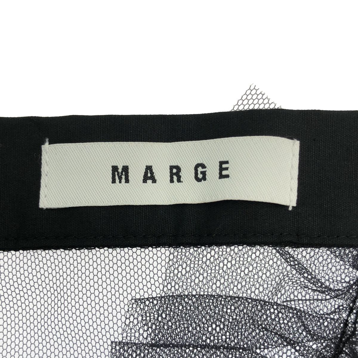 MARGE マージ プリーツチュールラップスカート 1006-0105-311 ブラック