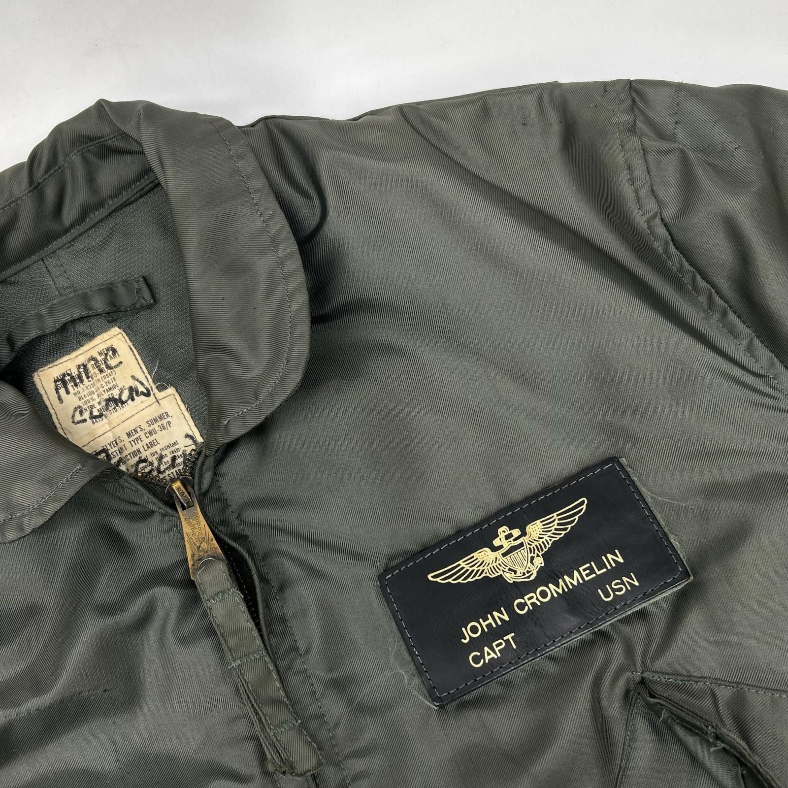 MILITARY ミリタリー カーキ 80年製 初期型 パッチ付き CWU-36P