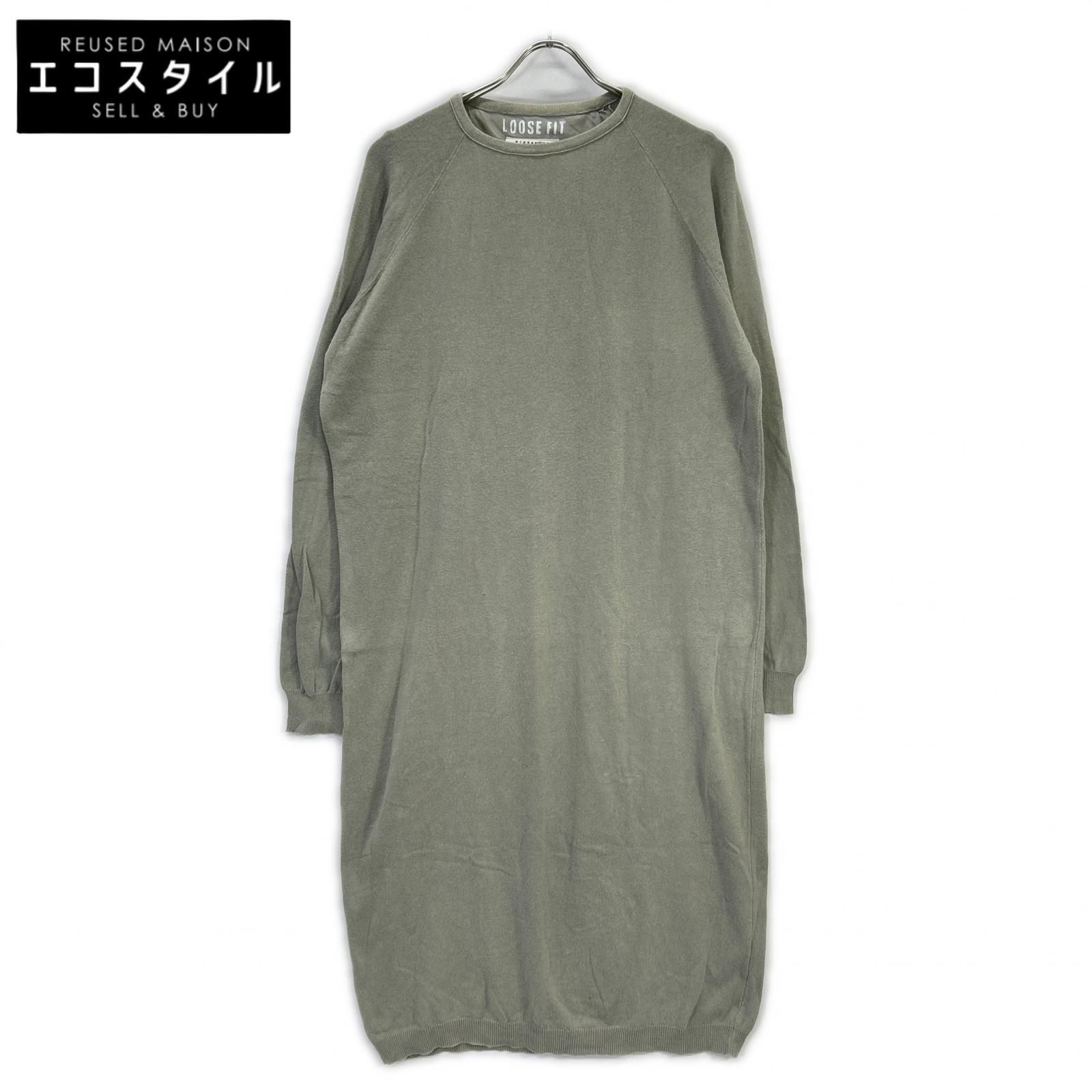 Martin Margiela　マルタンマルジェラ　ミスディアナ期 ライトグリーン コットン100% LOOSE FIT ニットワンピース