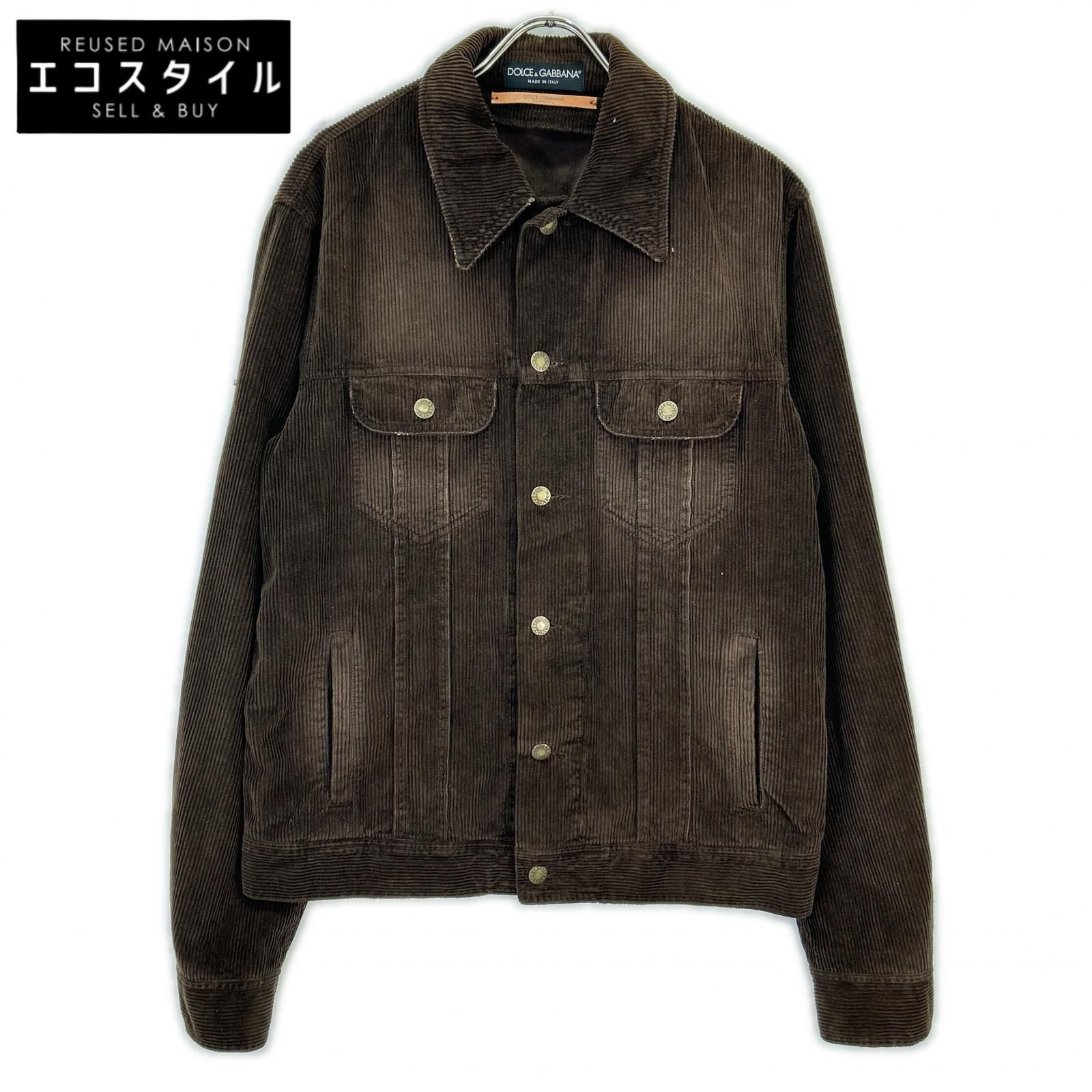 DOLCE&GABBANA　ドルチェアンドガッバーナ　ブラウン コーデュロイ ジャケット　50