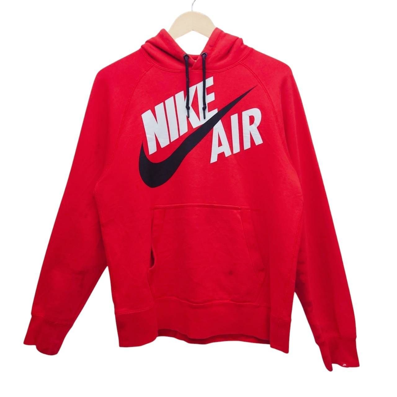 NIKE AIR ナイキ パーカー M レッド ビッグロゴ スウェット フーディー 