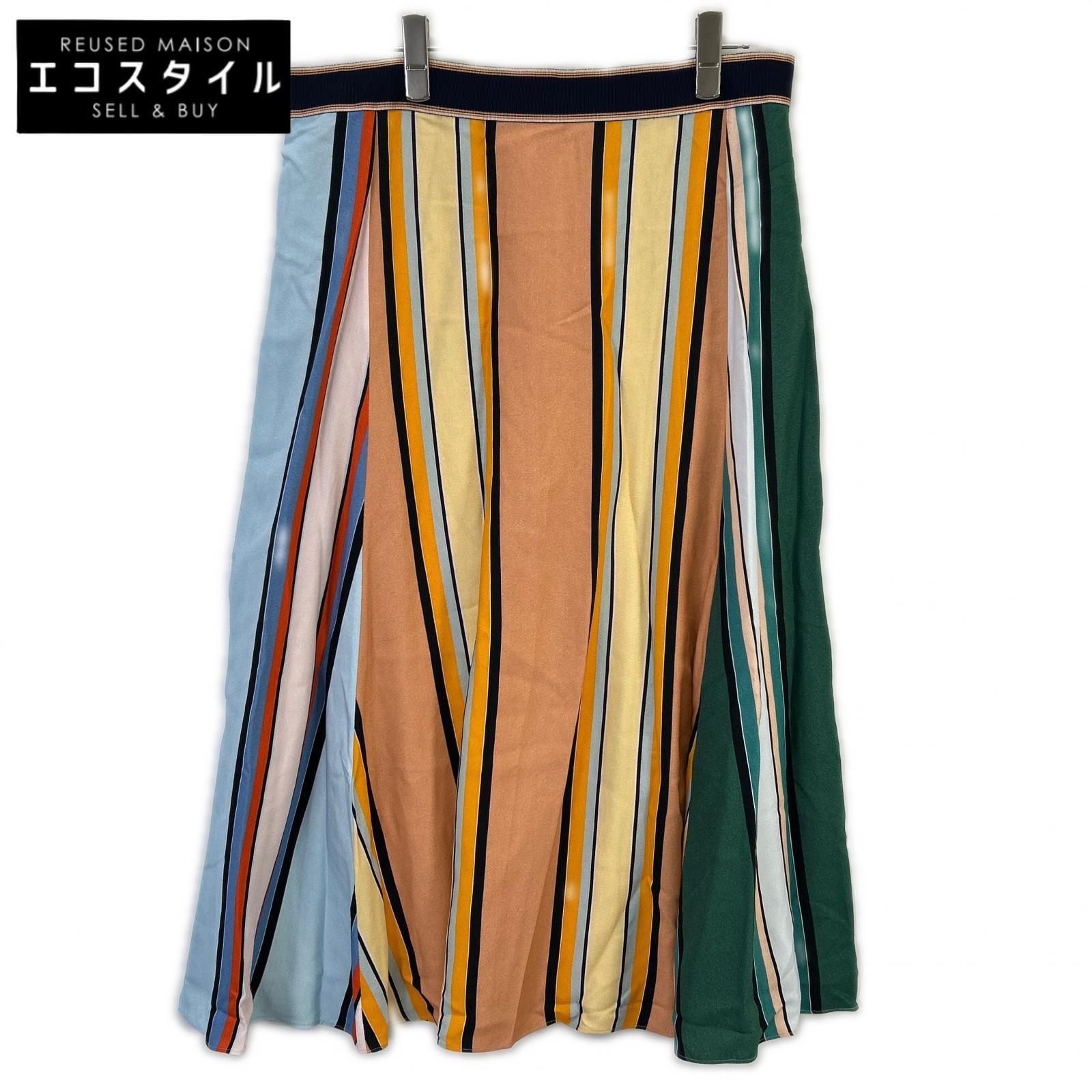 PaulSmith　ポールスミス　PUXM 075S 342 マルチカラー ストライプ スカート　46
