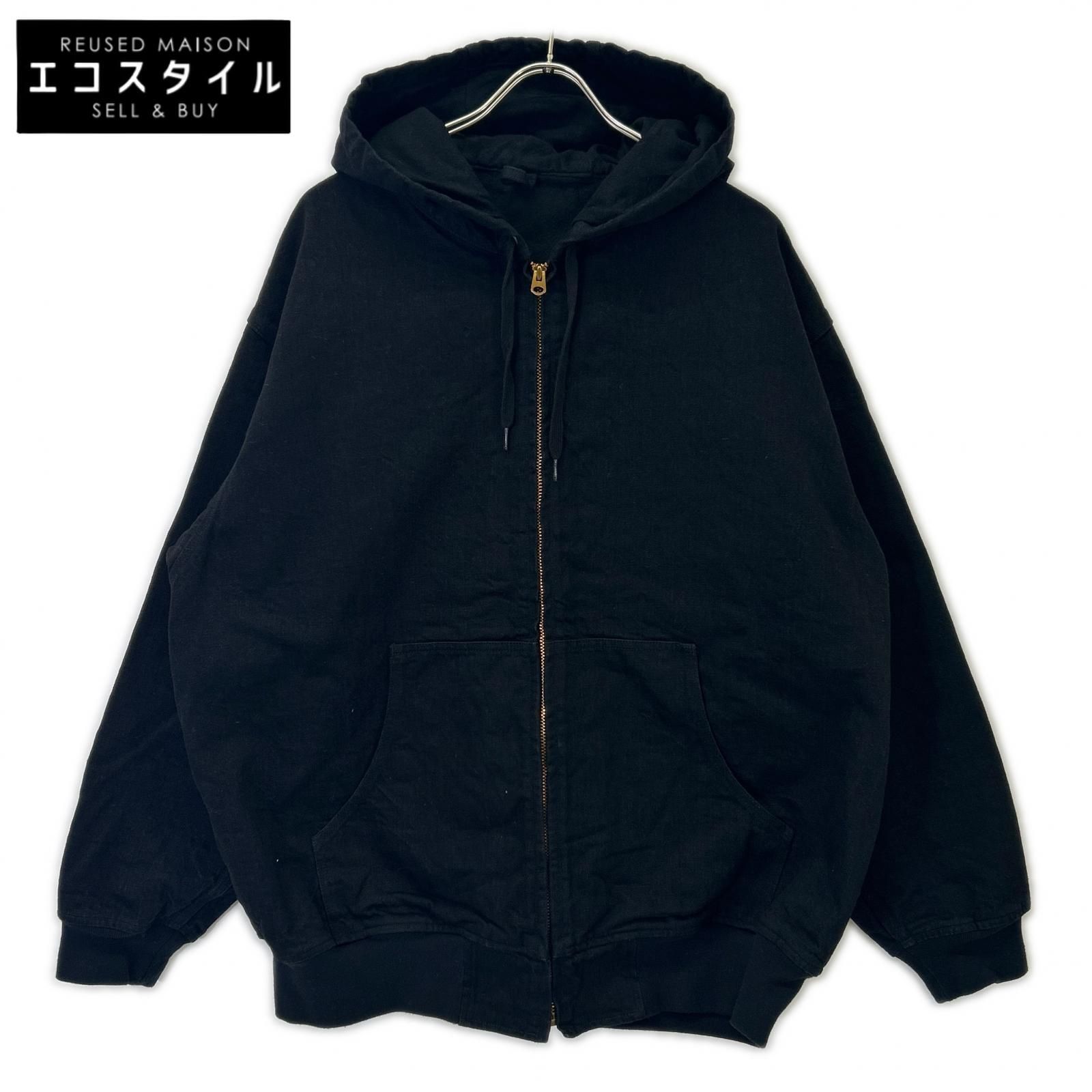 COMOLI　コモリ　25AW C03-01003 ブラック 13.5oz ブラックデニム ジップ パーカージャケット　3