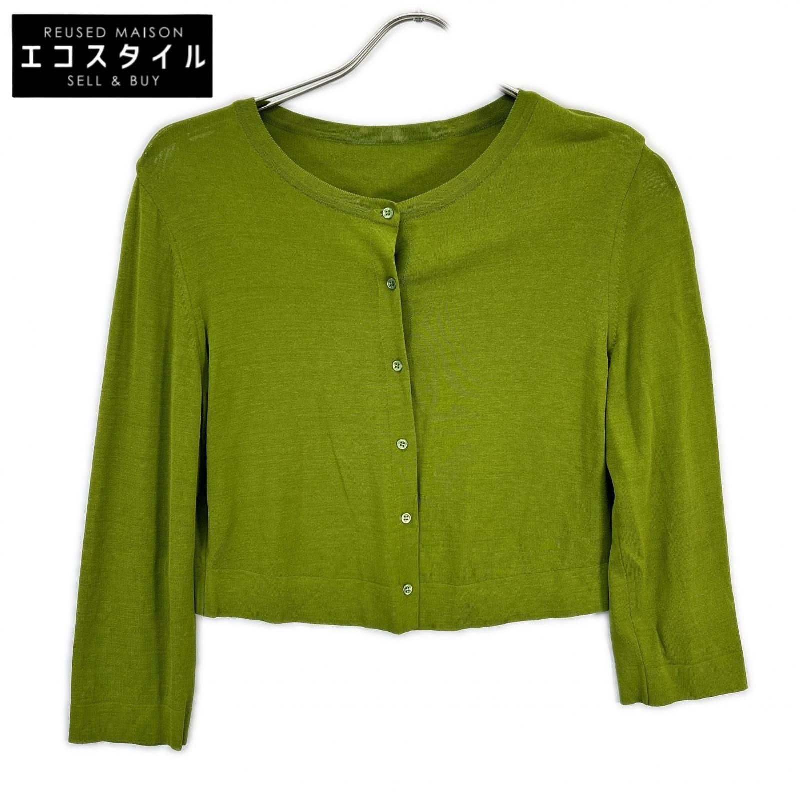 FOXEY フォクシー グリーン 36823-KSJFI06D-2 アッパースタンダード ニットカーディガン 40