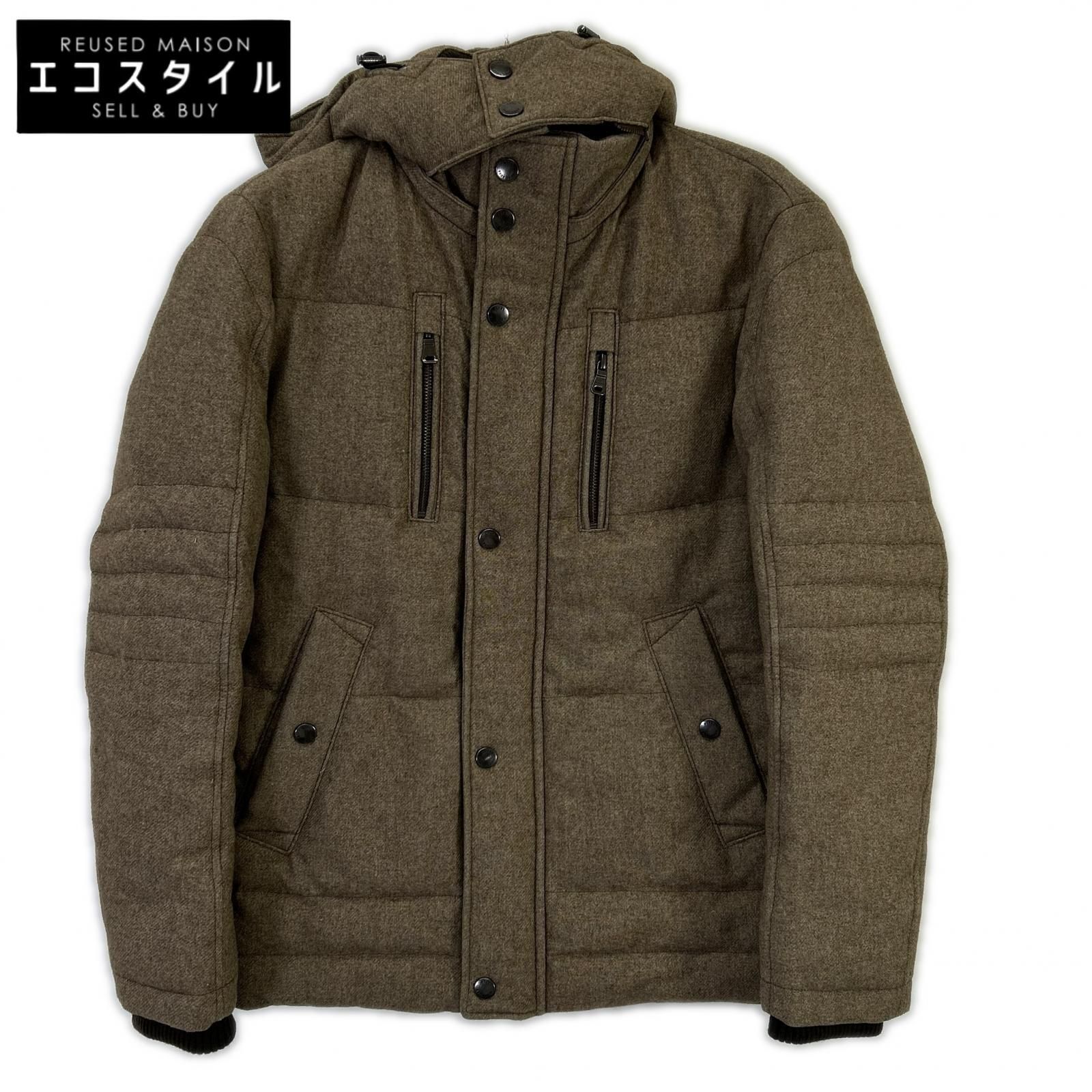 BOSS　ボス　10175067 ブラウン Dery2 ウール ダウンジャケット　44 23,352円