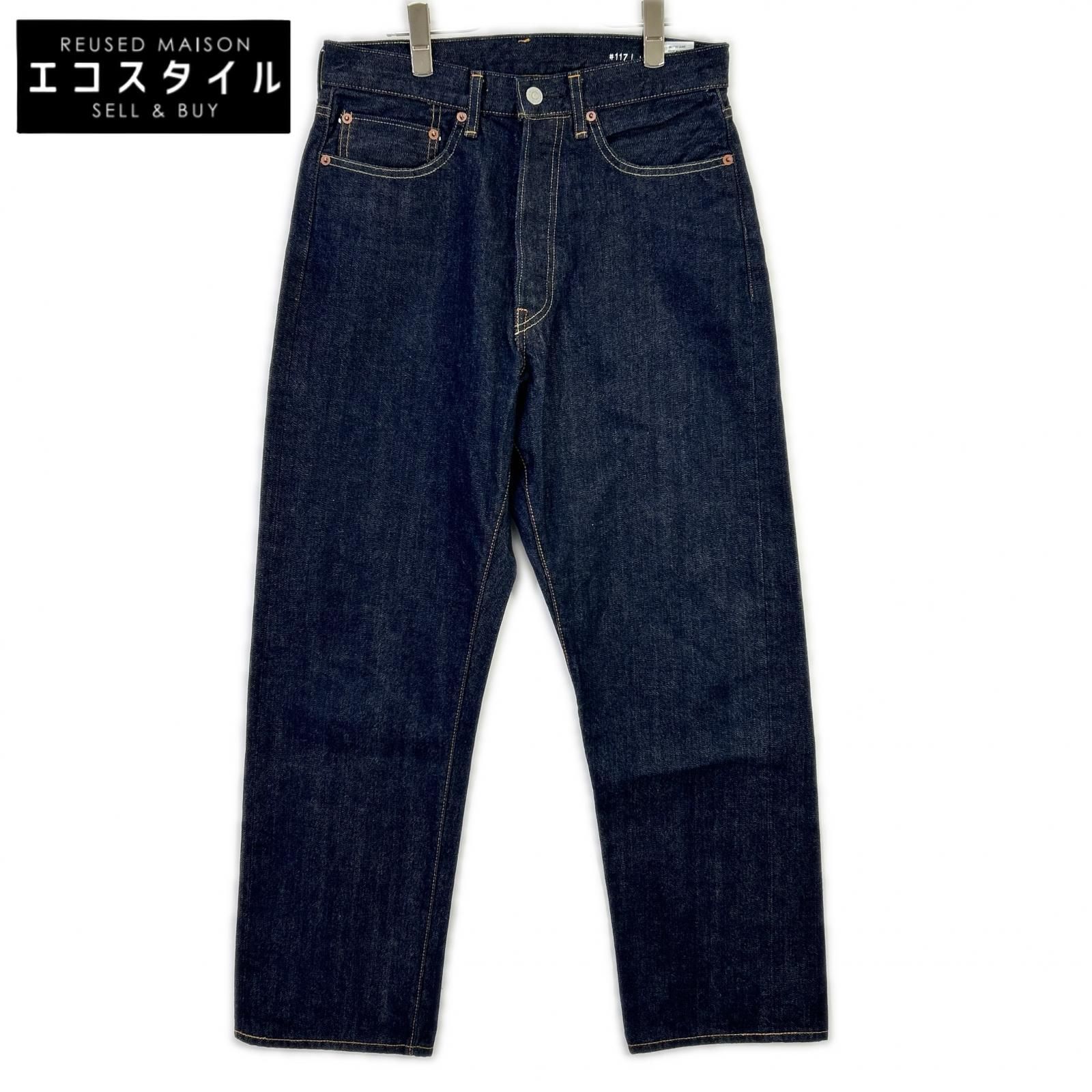 Ordinary fits　オーディナリーフィッツ　117 TYPE LOOSE インディゴ ワンウォッシュ ルーズフィット ボタンフライ 14oz セルビッジデニムパンツ　28
