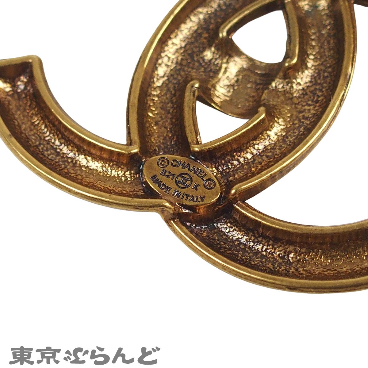 シャネル CHANEL ブローチ エイジドゴールド メタル ココマーク ロゴ