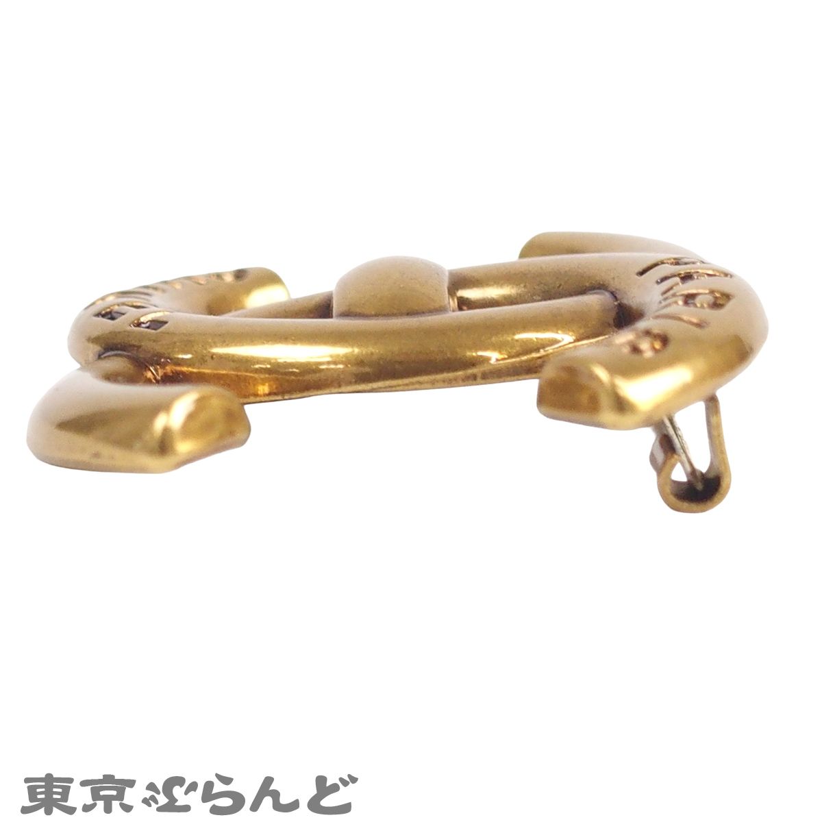 シャネル CHANEL ブローチ エイジドゴールド メタル ココマーク ロゴ