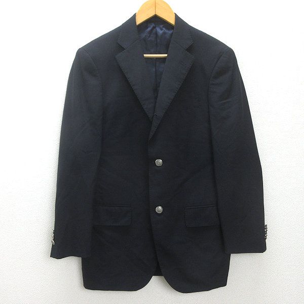 美品 J.PRESS ジェイプレス テーラードジャケット 銀ボタン XL 紺 d□日本製□ジェイプレス/J.PRESS 銀ボタン ウールテーラード