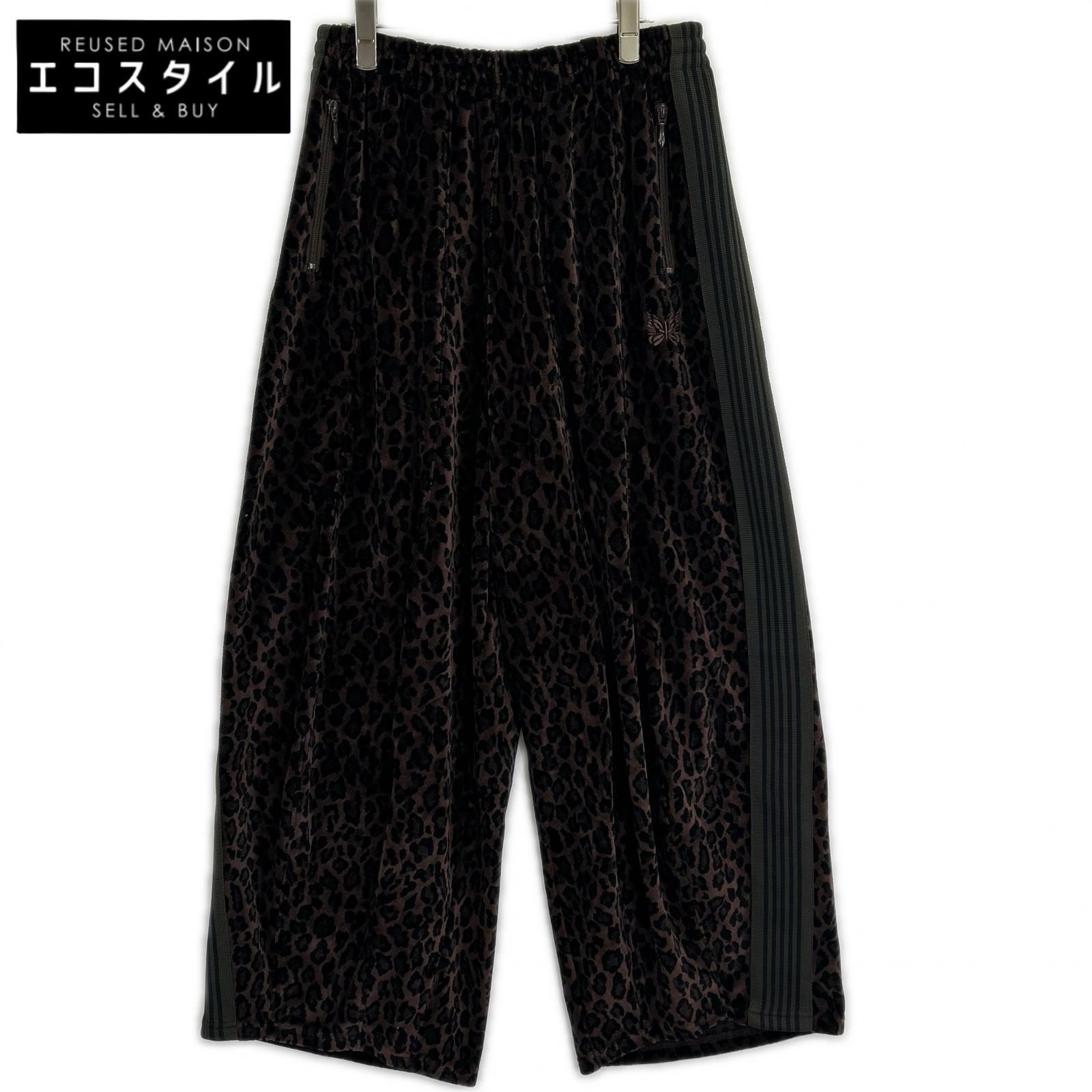 needles　ニードルズ　RW1506 ブラウン ベロア レオパード Track H.D.Pants ヒザデルトラックパンツ　カプセルコレクション　XS