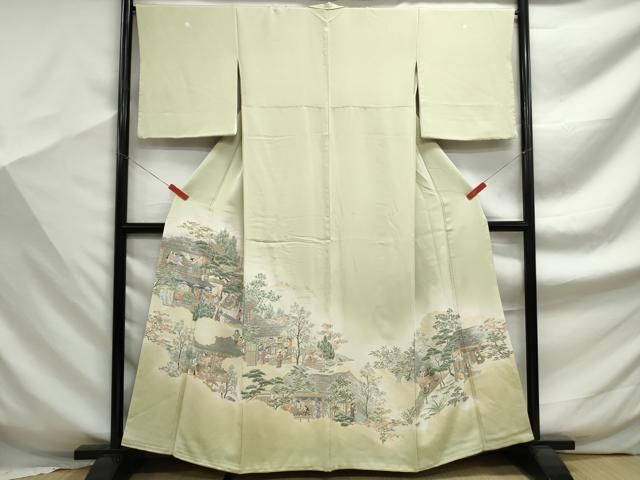 平和屋着物□豪華色留袖 寿光織 人物風景文 暈し染め 金糸 正絹 逸品 