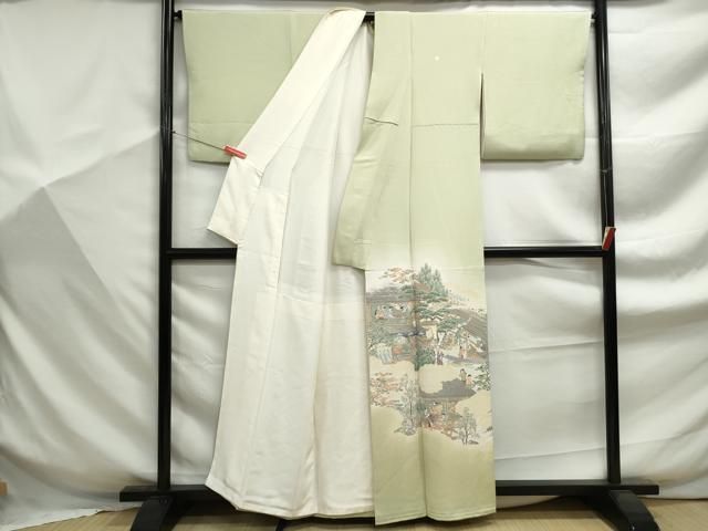 平和屋着物□豪華色留袖 寿光織 人物風景文 暈し染め 金糸 正絹 逸品