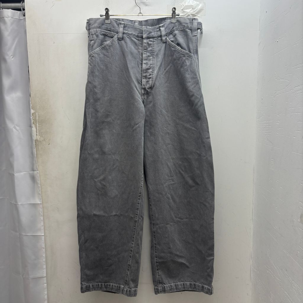 LEMAIRE ルメール MAXI WORKWEAR PANTS デニムパンツ 52654 グレー size:50【中目黒B05】