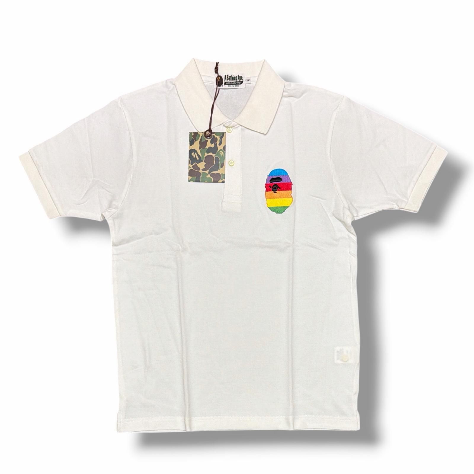 参考上代10780円 未使用 A BATHING APE GRADATION LOGO POLO
