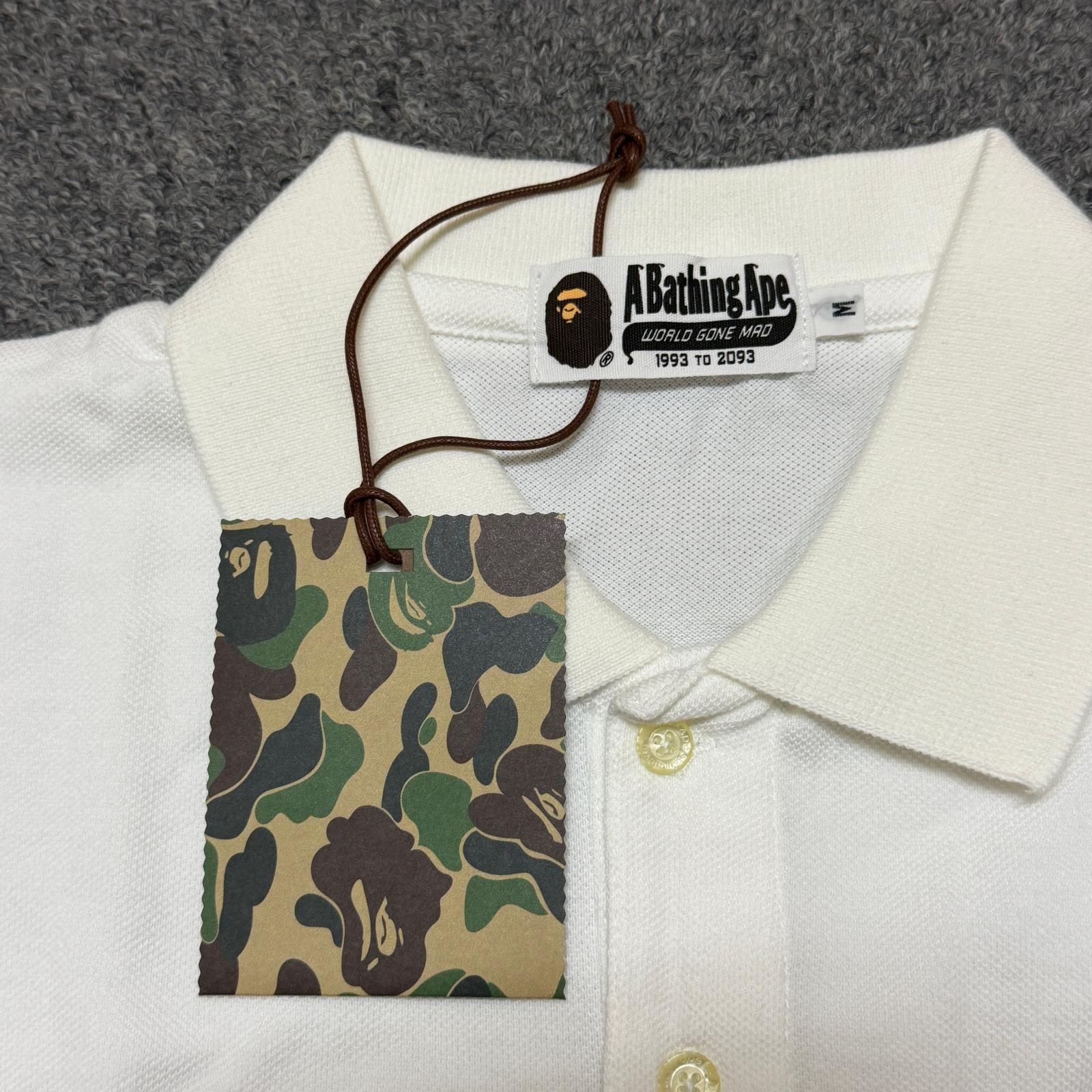 参考上代10780円 未使用 A BATHING APE GRADATION LOGO POLO