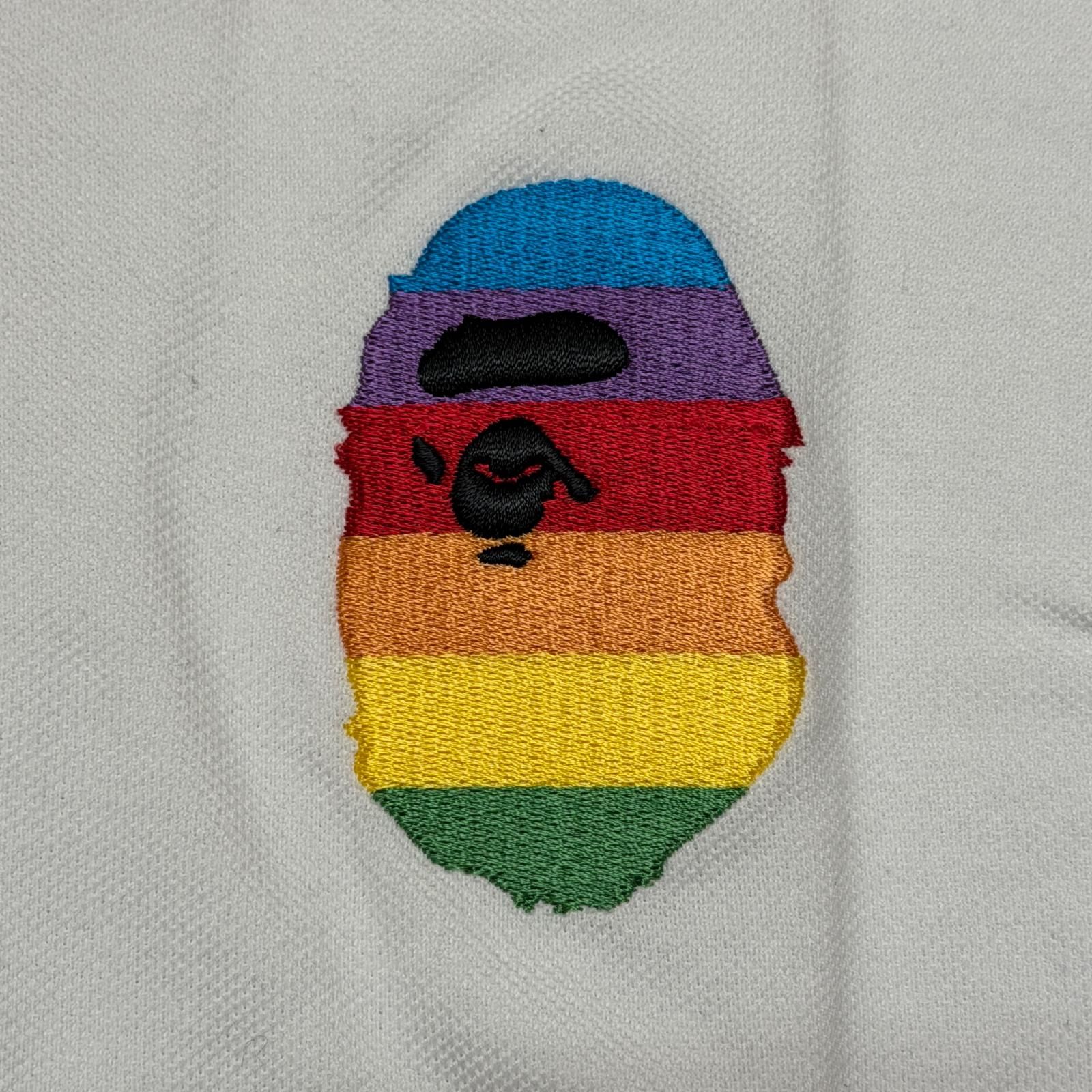参考上代10780円 未使用 A BATHING APE GRADATION LOGO POLO