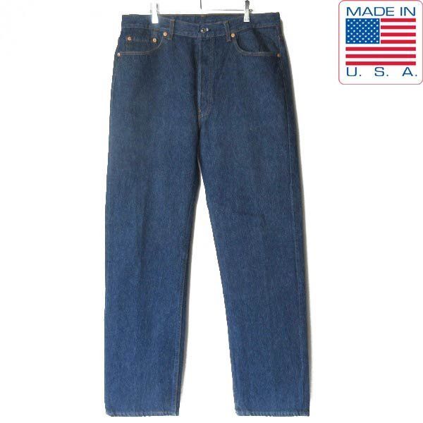 美品 1992年製 USA製 リーバイス 501 紺 W38(実寸W36) 90s 毛羽立ち 濃い色 アメリカ製 ビンテージ D154-21-0032ZT