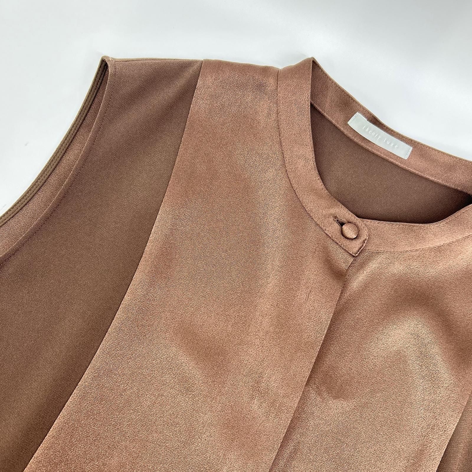theory luxe セオリーリュクス 5308235 ブラウン SKIA BLOUSE