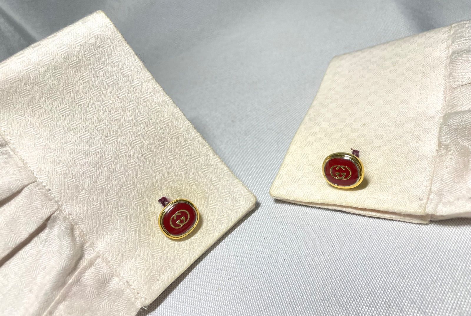 廃盤 GUCCI グッチ インターロッキングG GGロゴ レッド＆ゴールド