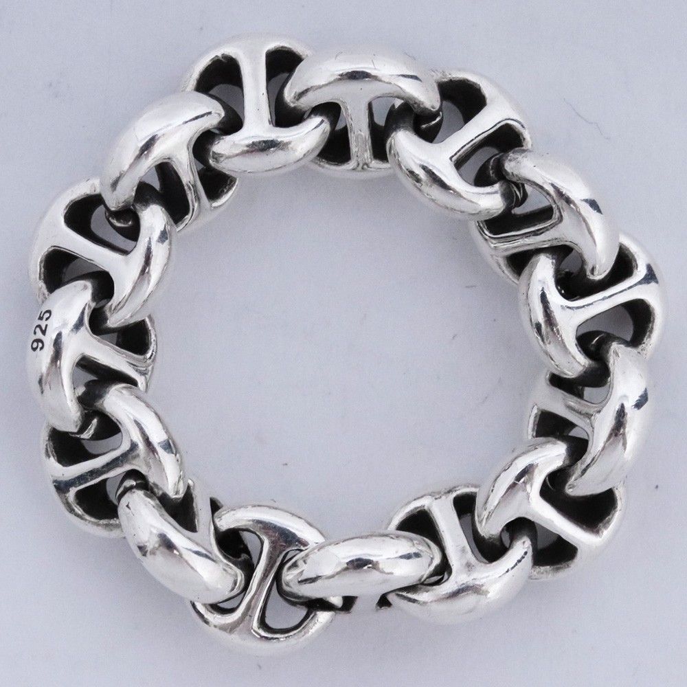 14号 HOORSENBUHS 5MM OPEN-LINK RING 9911700425 HB031 (SS) シルバー