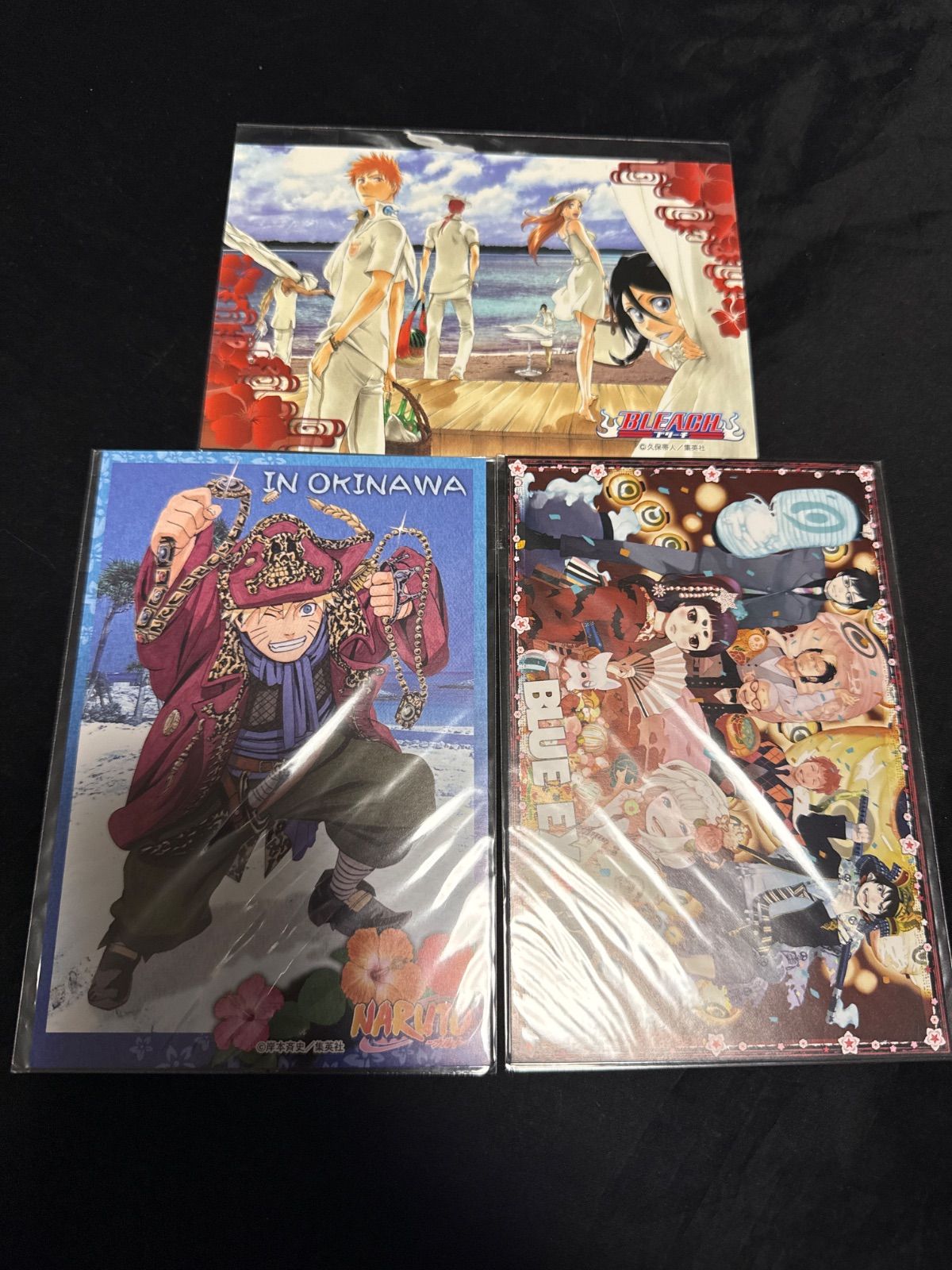 BLEACH NARUTO 青の祓魔師 沖縄 ポストカード 3点まとめ売り