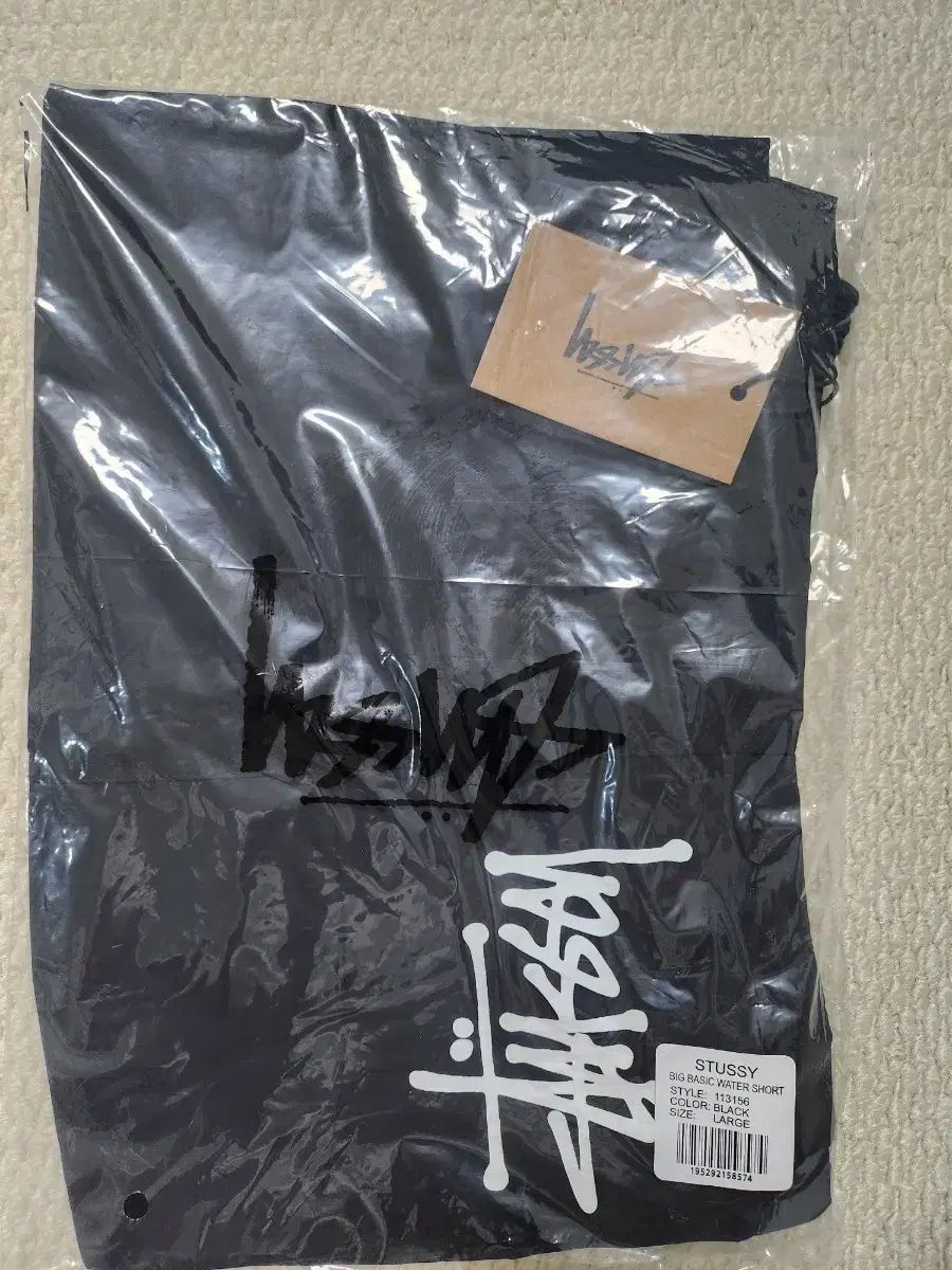 STUSSY BIG BASIC ウォーター ショーツ ブラック 新品