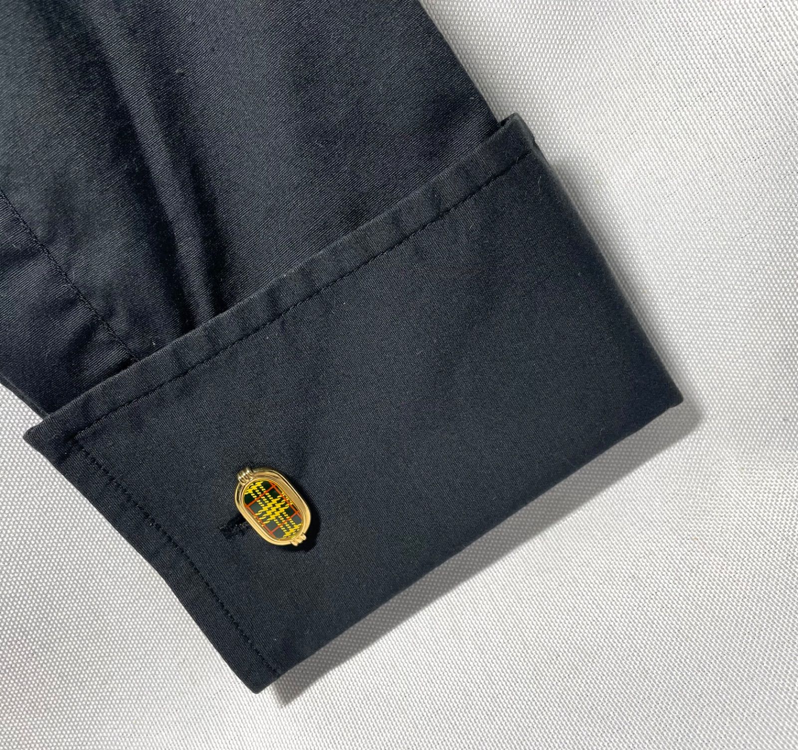 美品 Burberry バーバリー チェックライン カフス ネクタイピン セット