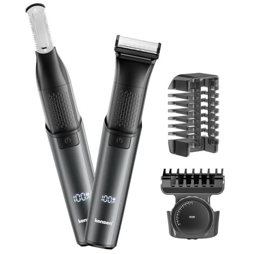 kensen ボディシェーバー メンズ vio対応 電動 トリマー 肌にやさしい 防水 IPX6 長さ調整1～10mm 0.5mm単位 Type-C充電 全身対応 お風呂剃り可″mn a5589ed7