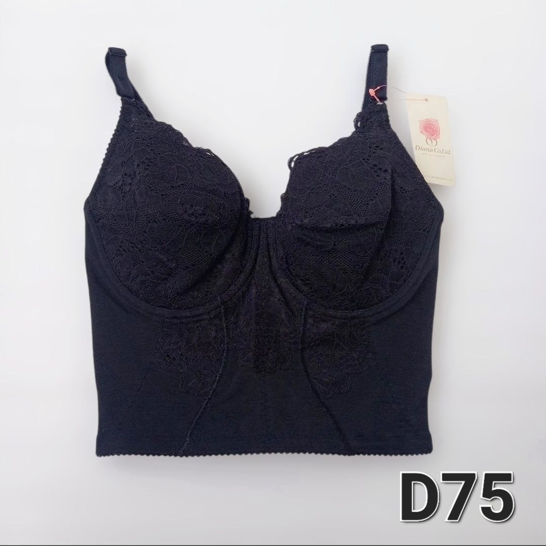 12＊ダイアナ ライトジェンヌ ショートボディシェイパー ブラック D75 補正下着 未使用品