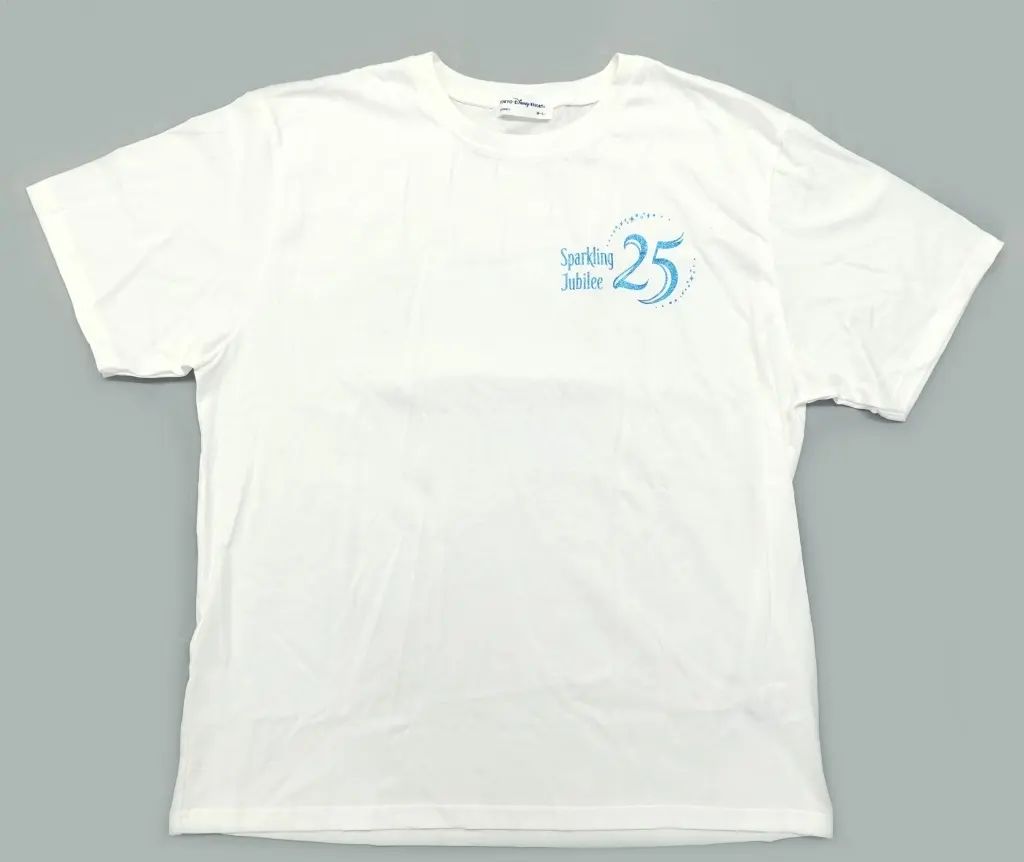 【中古】Tシャツ ロゴ Tシャツ ホワイト ユニセックスフリーサイズ 「東京ディズニーシー25周年 “スパークリング・ジュビリー”」 東京ディズニーシー限定