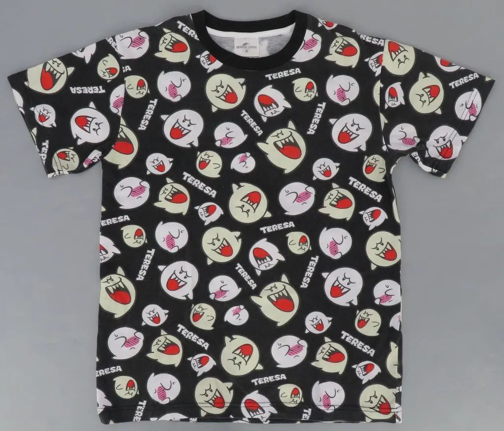 【中古】Tシャツ テレサ(総柄) Tシャツ ブラック Mサイズ 「スーパーマリオ」 ユニバーサル・スタジオ・ジャパン スーパーニンテンドーワールド限定