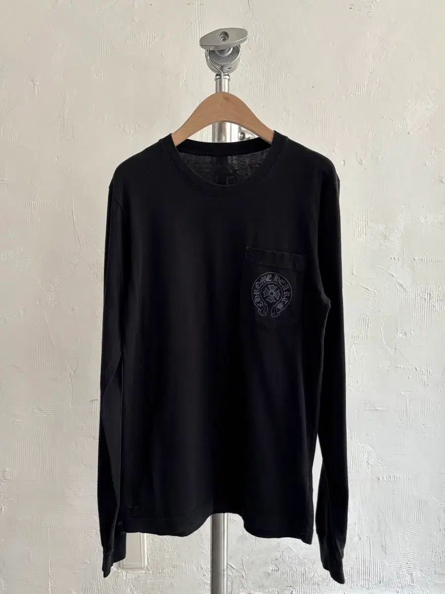 CHROME HEARTS クロムハーツ グレー ホースシュー ロゴ スリーブ ロングスリーブ