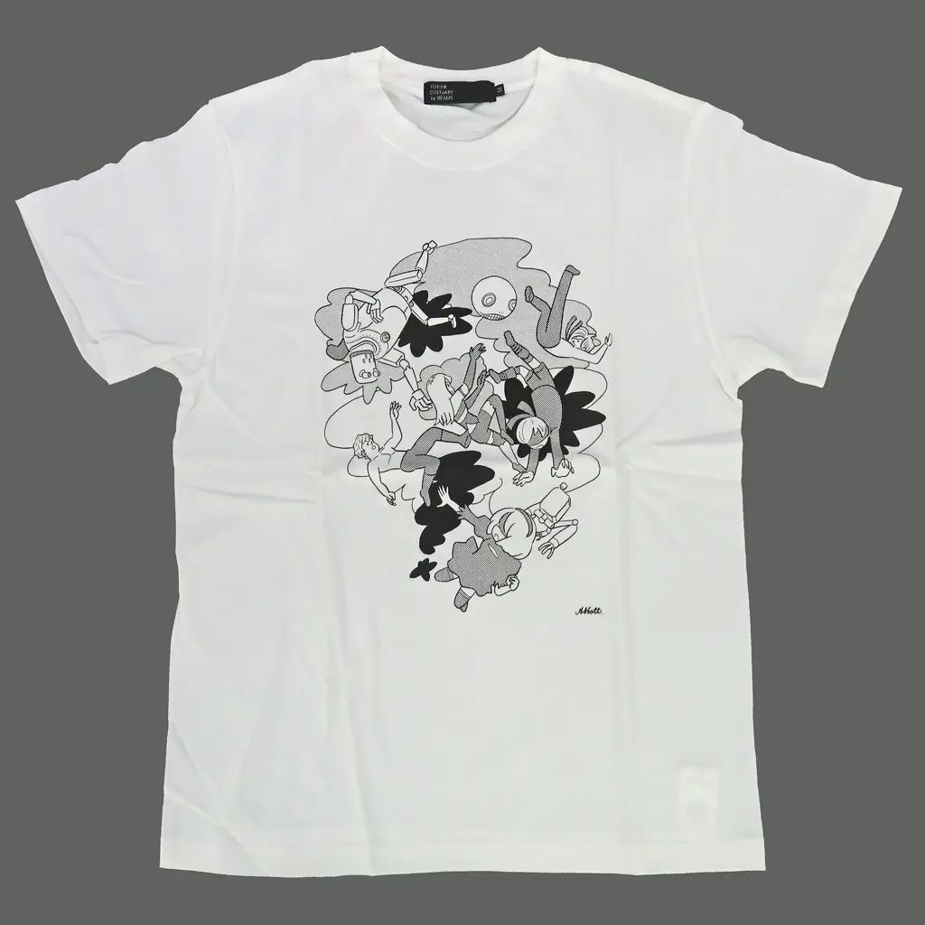 【中古】Tシャツ 集合(アボット奥谷イラスト) Tシャツ ホワイト Mサイズ 「NieR：Automata×BEAMS」 バーチャルマーケット5グッズ