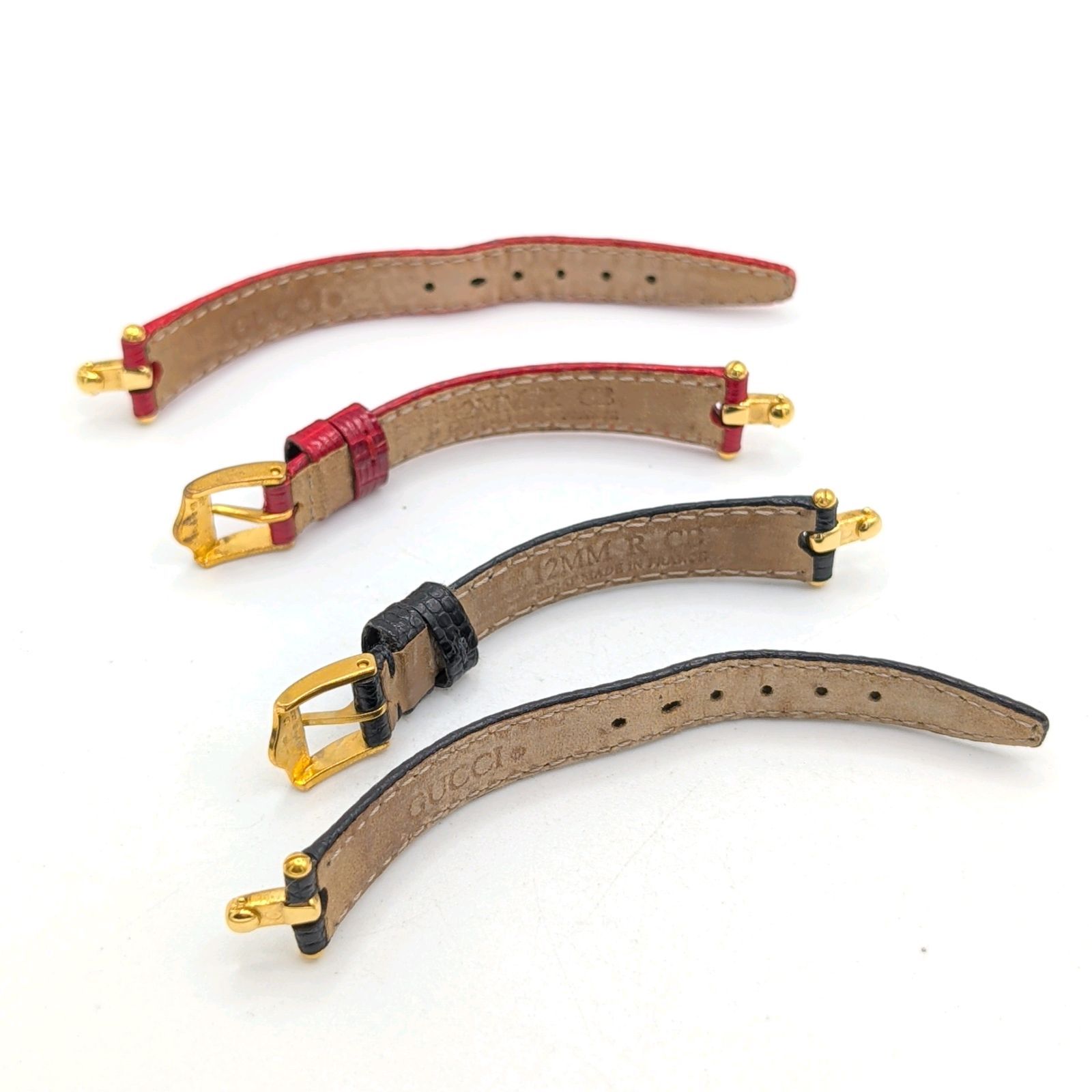 GUCCI 1800L Change belt Watch Ladies Quartz Square Gold Y2K 00