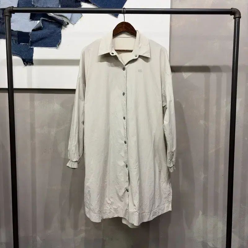 (95) KOLON SPORT コーロンスポーツ レディース 登山 裏地なし ウィンドブレーカー ロング シャツ ジャケット