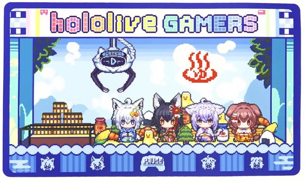 【中古】卓上マット 集合 ラバーマット 「バーチャルYouTuber ホロライブ×極楽湯・RAKU SPAコラボ第八弾 フロライフ」