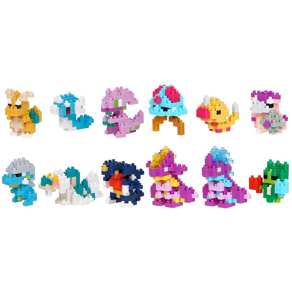 特価商品 カワダ(Kawada) 【ナノブロック ポケモン セット】ミニナノポケットモンスタードラゴンタイプ(BOX)NBMC_25SBOX商品1BOX=6個入り、全6種類 + ミニナノポケットモンスターどくタイプ(BOX)NBMC_43S1BOX=6個入り、