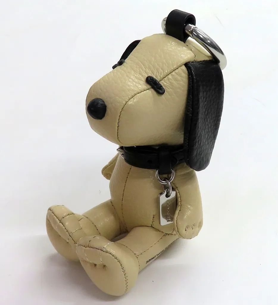 【中古】ぬいぐるみマスコット・バッジ スヌーピー コレクティブル バッグチャーム・シグネチャー キャンバス 「PEANUTS(SNOOPY)×COACH(コーチ)」