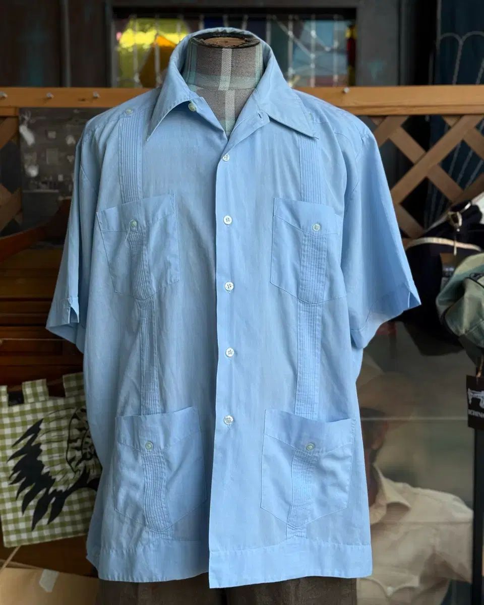 70-80's GU GUAYA VERA シャツ XL