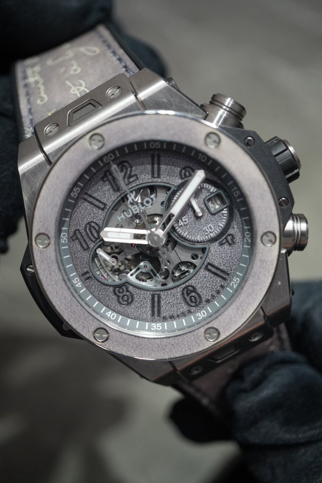 【限定50本】HUBLOT(ウブロ)ビッグ バン ウニコ ベルルッティ アルミニオ【2021年11月印】【中古美品】【421.NX.0500.VR.JBER21】