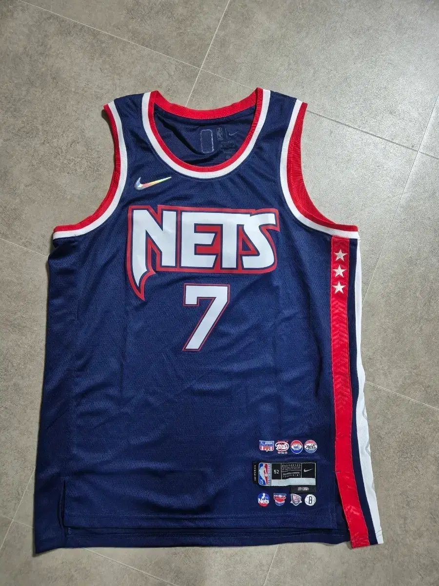 52 XL NBA ケビン・デュラント ブルックリン・ネッツ 75周年 シティ スウィングマン ジャージ