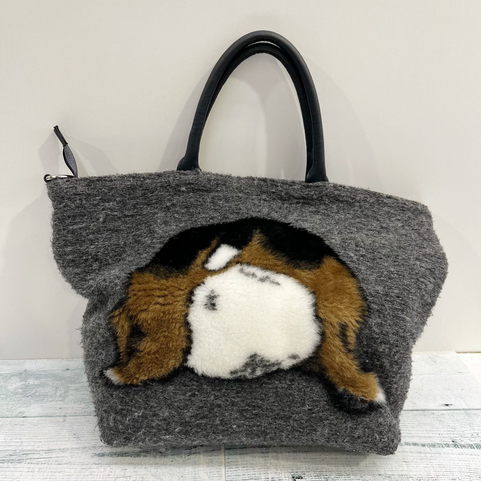 Teresa Cambi テレサカンビ DOG ドッグ トート バッグ グレー 