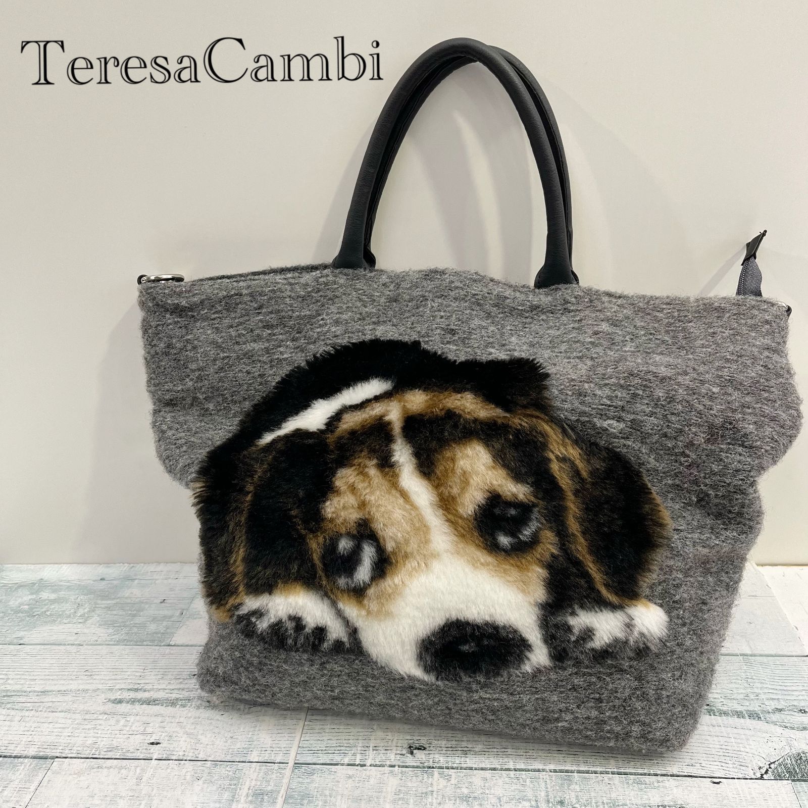 Teresa Cambi テレサカンビ DOG ドッグ トート バッグ グレー