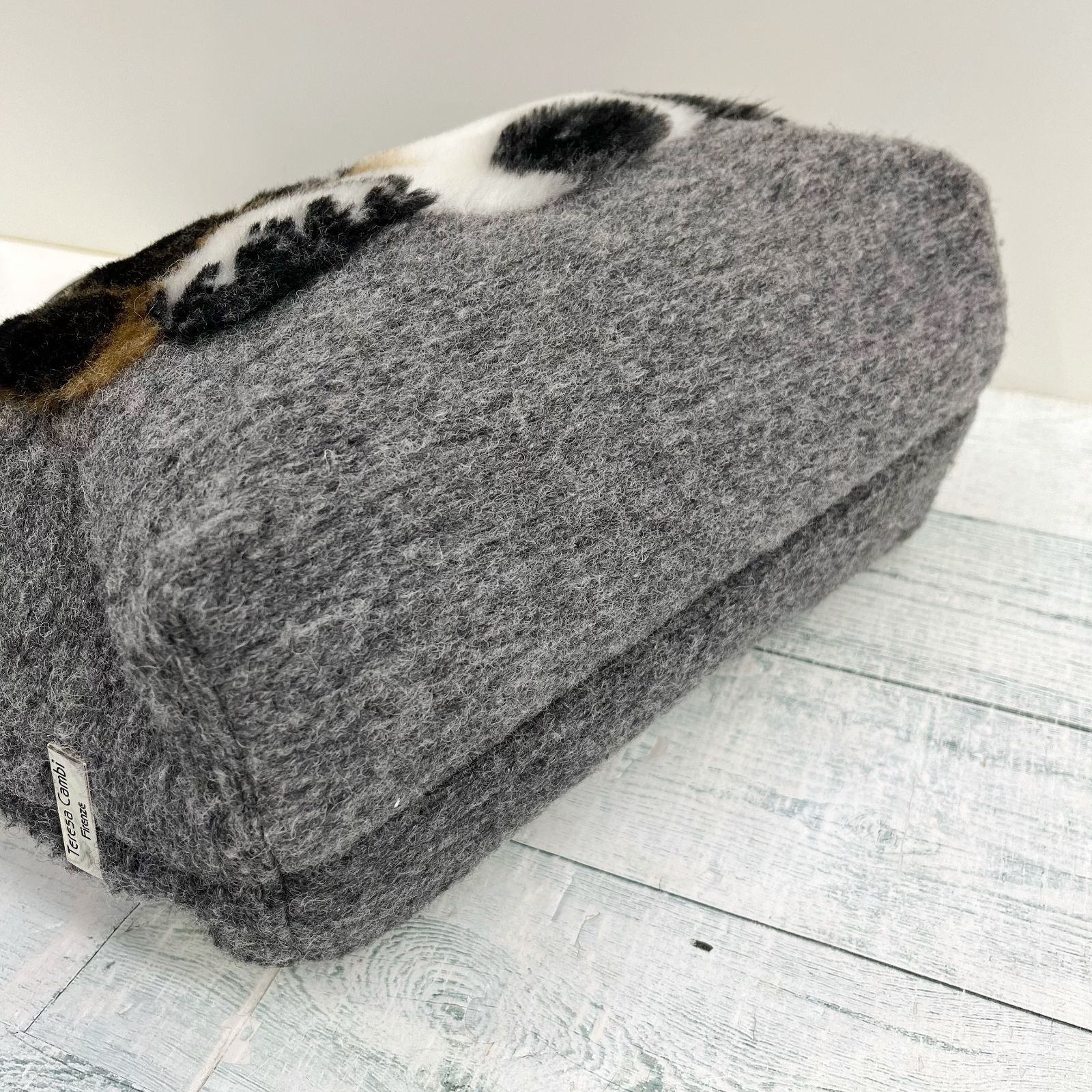 Teresa Cambi テレサカンビ DOG ドッグ トート バッグ グレー 